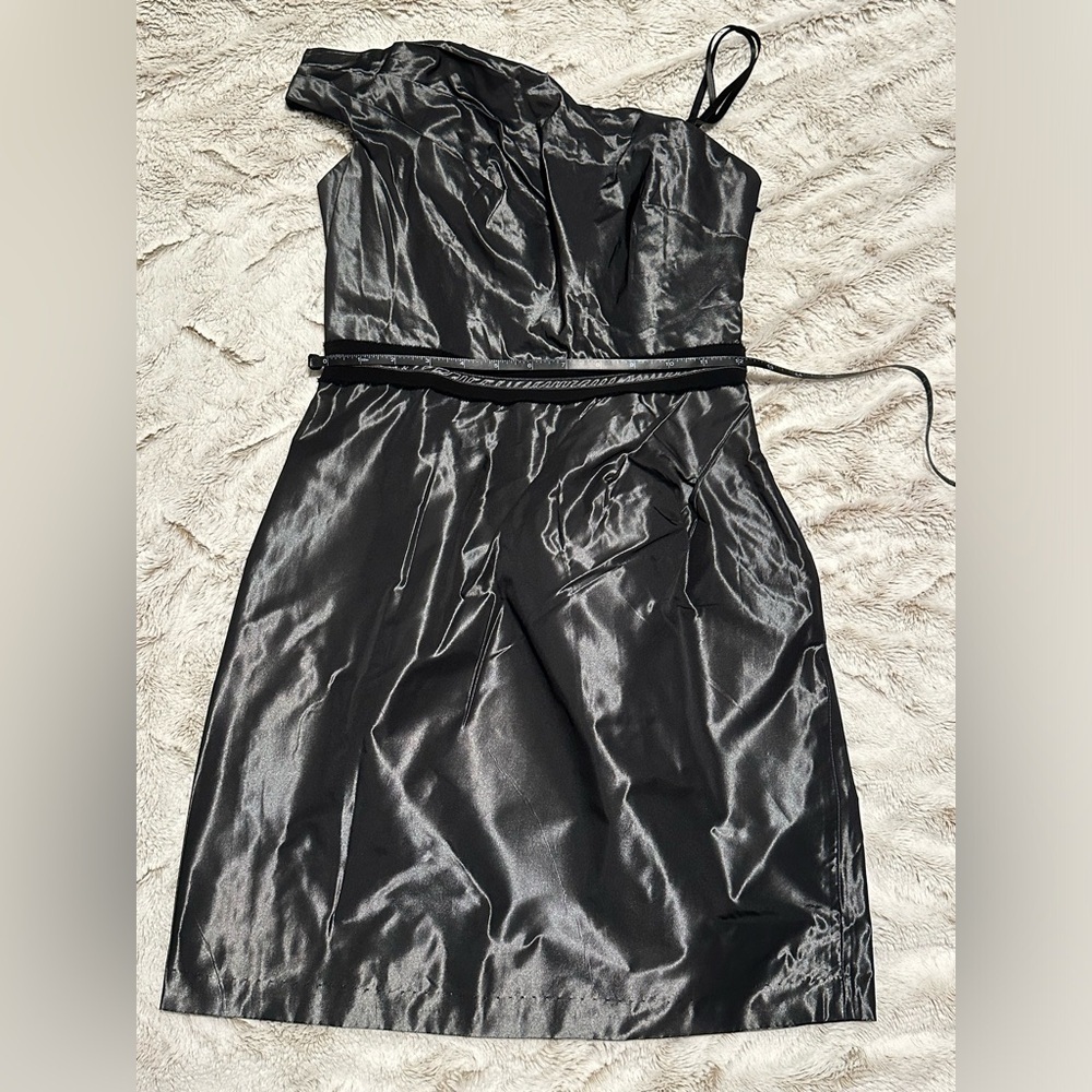 BCBGeneration Asymmetrical Pleated One Shoulder Cocktail Mini Dress - Picture 8 of 16
